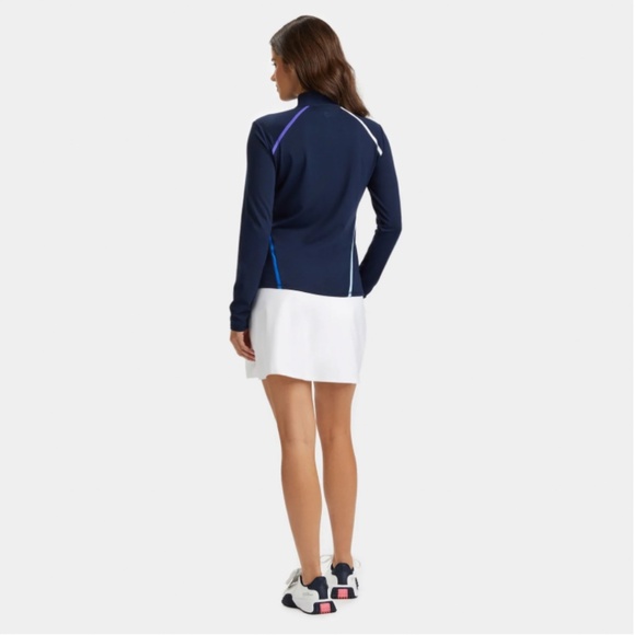 G/Fore Colour Block Luxe Staple Quarter Zip Pullover Small Twilight Purple Blue - Picture 4 of 14